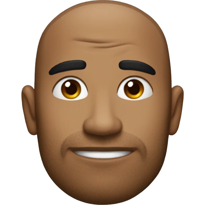 The eyebrow of the rock emoji