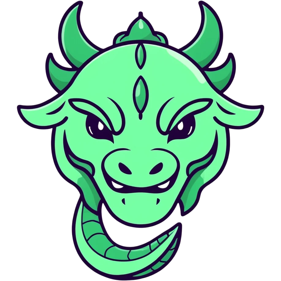 Jade Dragon faces emoji