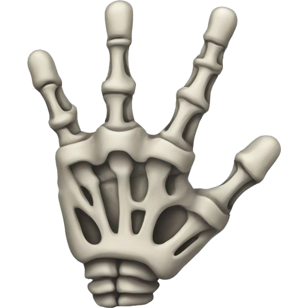 Skeleton hand rock sign emoji