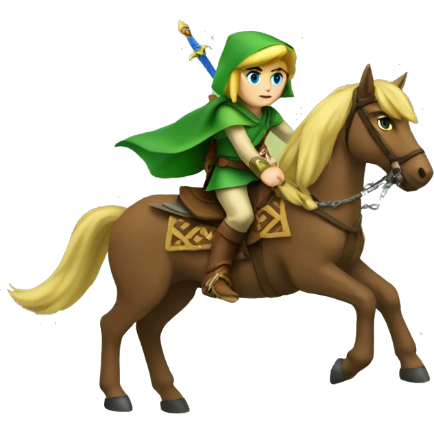 link riding zelda emoji