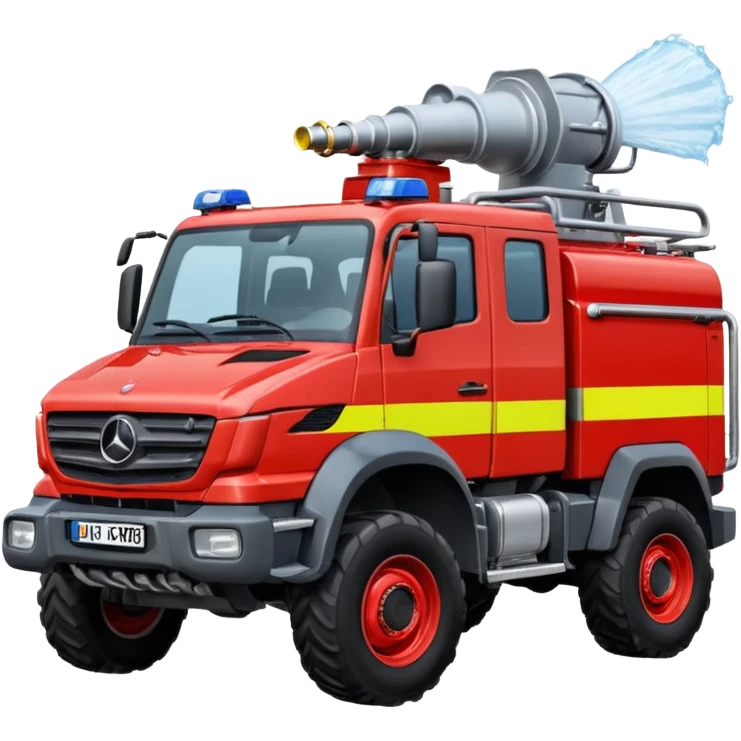 machine water cannon Mercedes-Benz Unimog in UK emoji