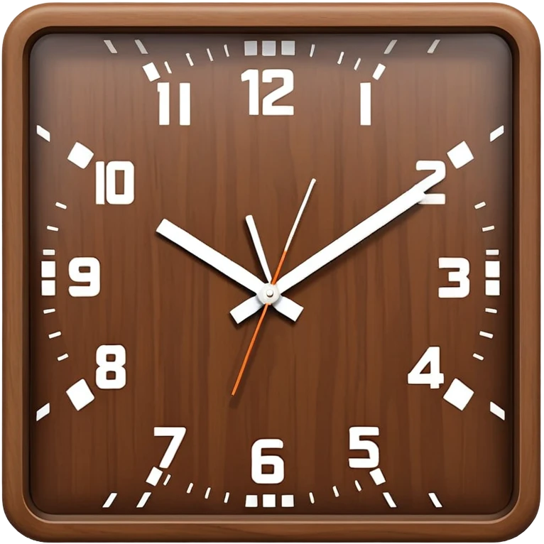brown wall clock in square shape emoji