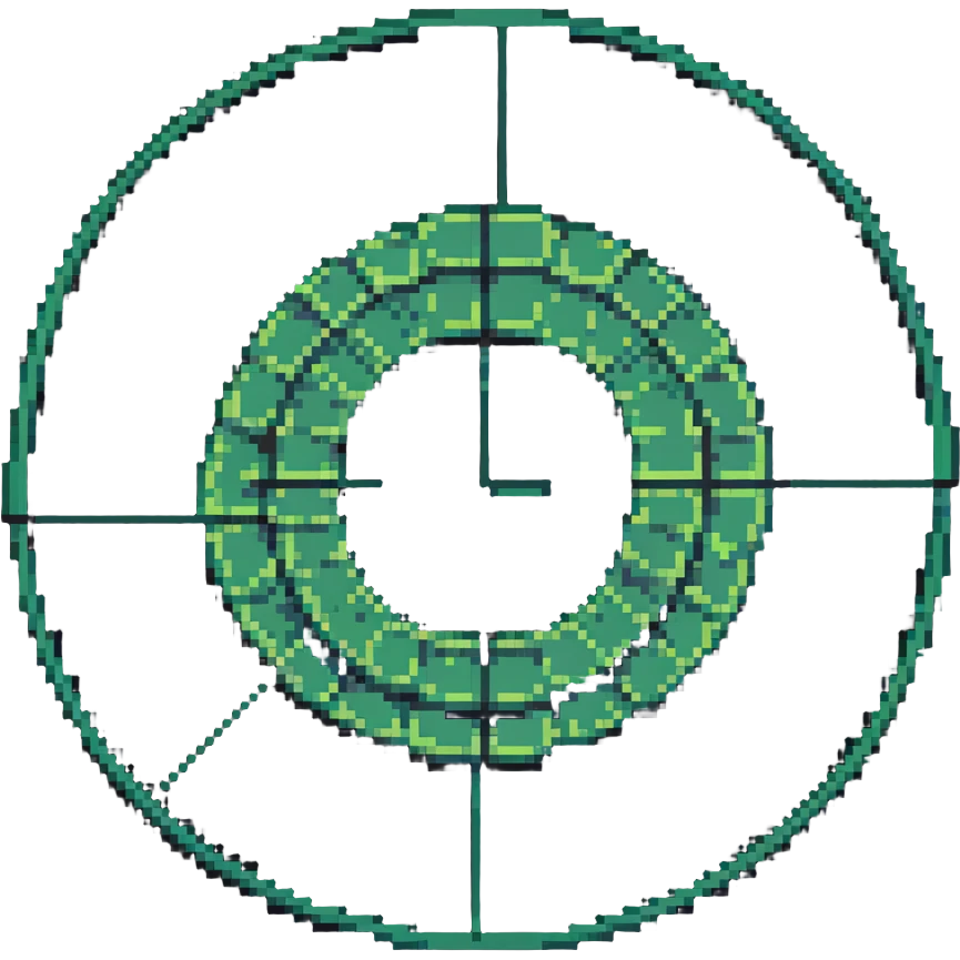 pixel art circular graph emoji