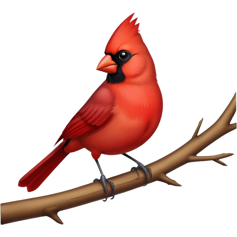Cardinal bird emoji