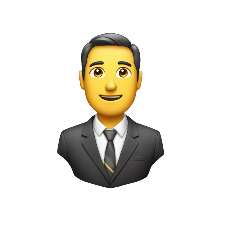 gerente hombre con corbata y saco emoji
