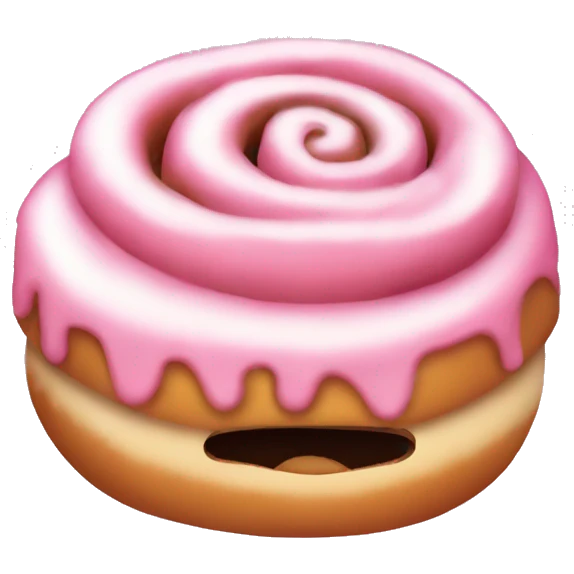 Pink cinnamon roll  emoji
