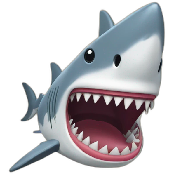 emoji of a shark eating a canvas  emoji