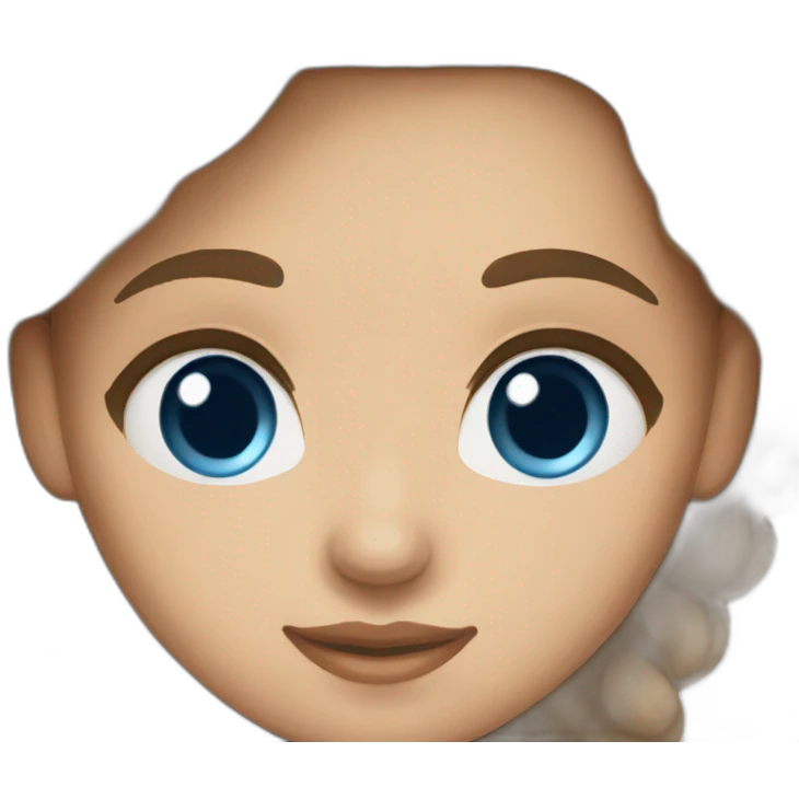 light skin woman long brown hair and blue eyes, middle eastern descent emoji