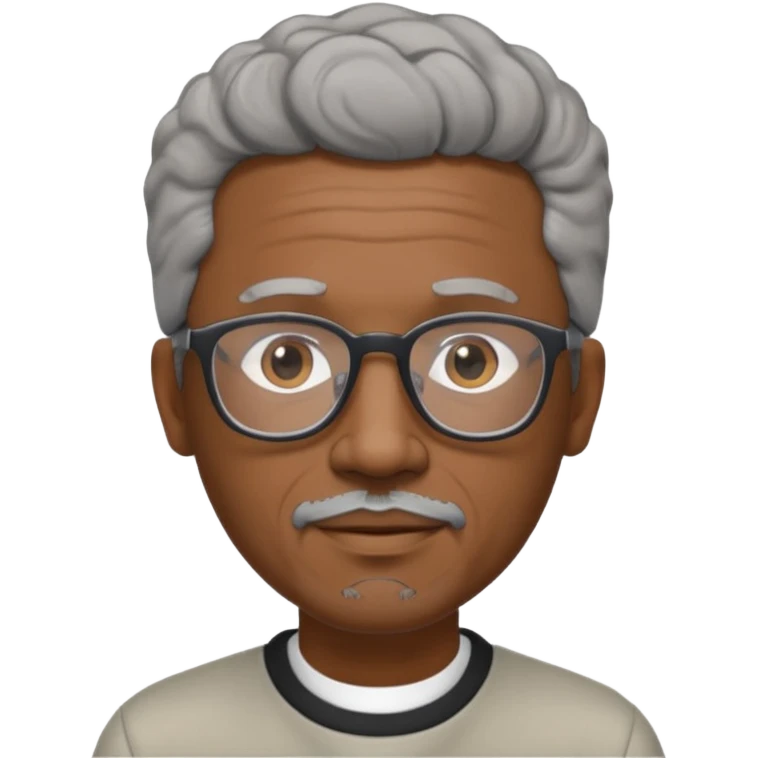An avatar of a cool debinaire black man in his early sixties with short wavy gray hair, short sideburns and a short trimmed goatee. emoji