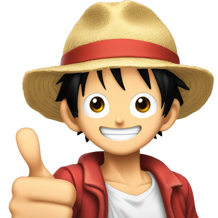 Monkey D. Luffy giving a thumbs up emoji