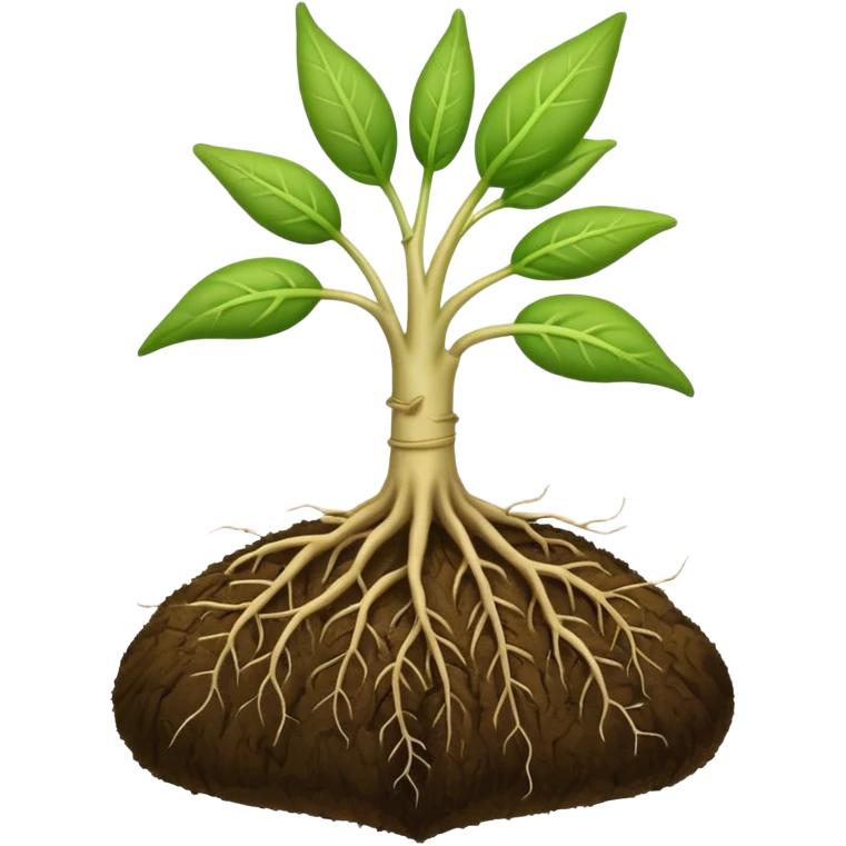 seed sprouting root and shoot emoji