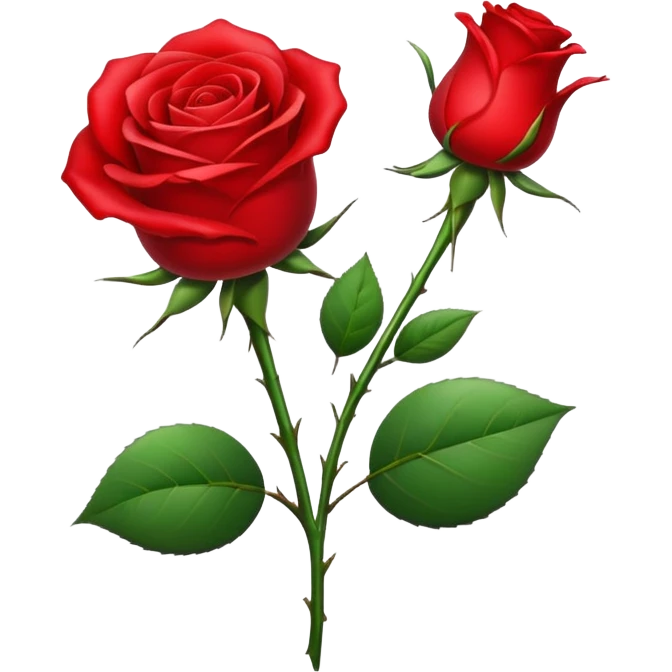 A rose emoji in the style of Apple emoji with a window. emoji