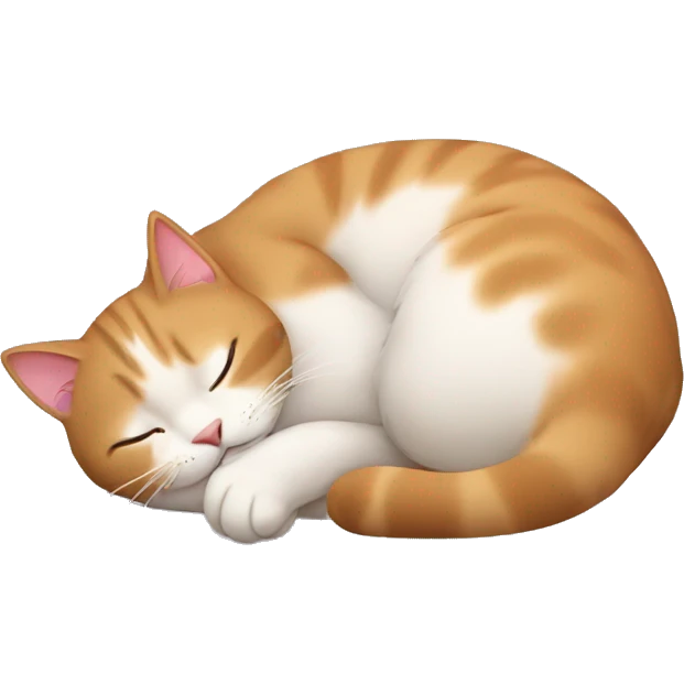 A cat sleeping emoji