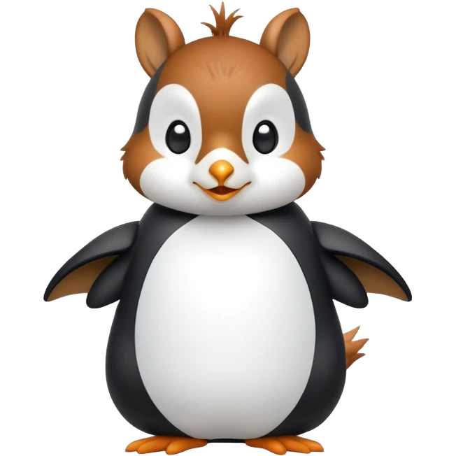 Squirrel with penguin emoji