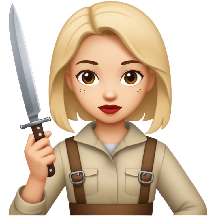 A girl with a knife in her hand emoji
