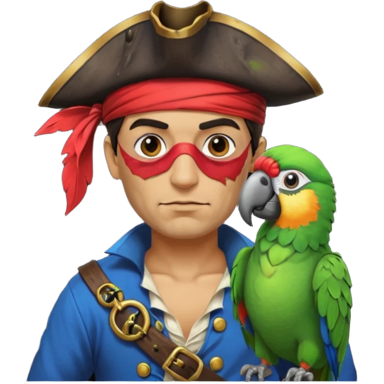 pirate and parrot emoji