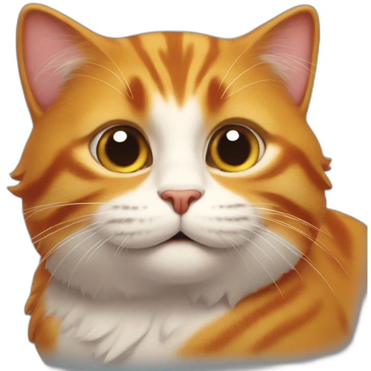 un gros chat roux emoji