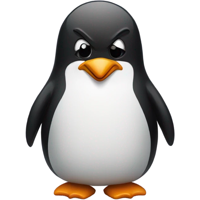 Angry penguin emoji