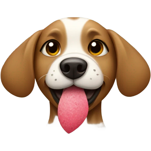 Dog with heart kiss emoji