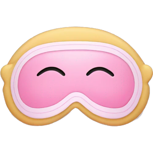 Pink sleeping mask emoji