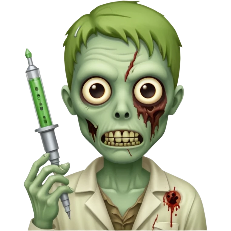 zombie holding a syringe emoji