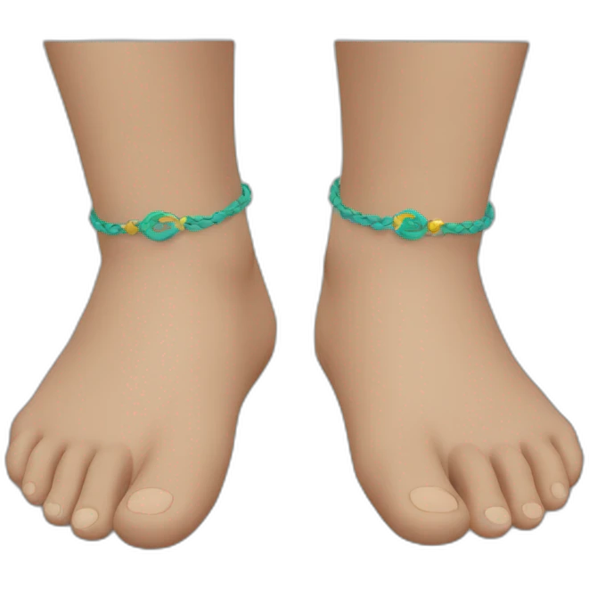 Anklet in feet  emoji