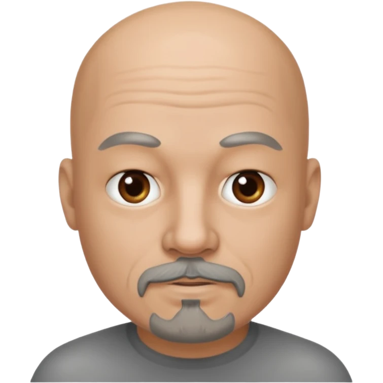 лысый мужчина с седой бородой-эспаньолкой emoji