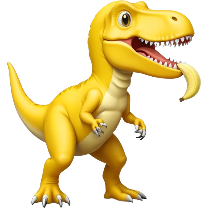 Tyrannosaurus Rex eating a banana emoji