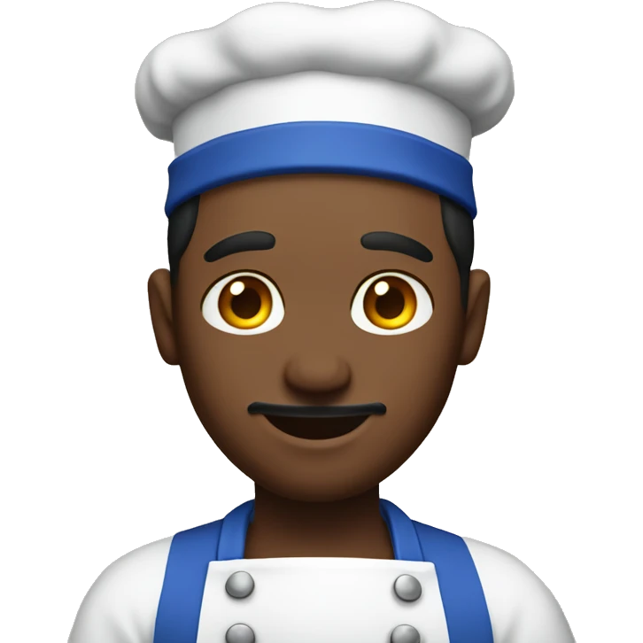 guy in a blue apron cook emoji