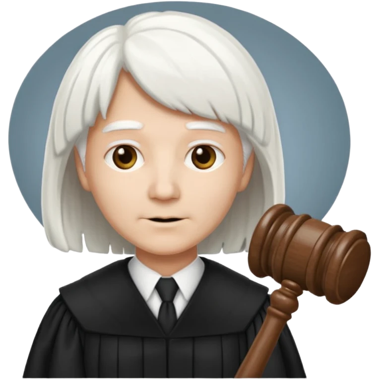 Judge with white wig and gavel emoji