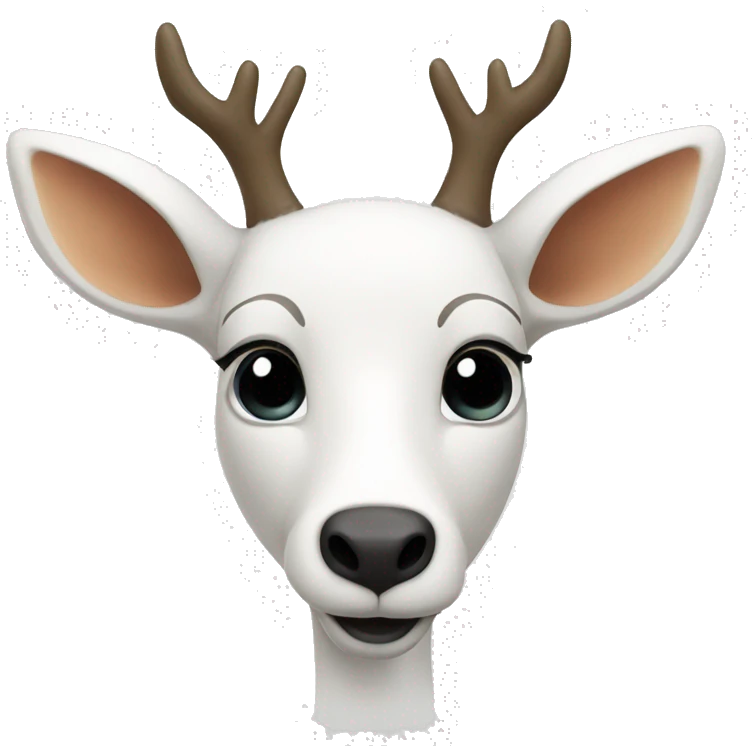 white deer  emoji