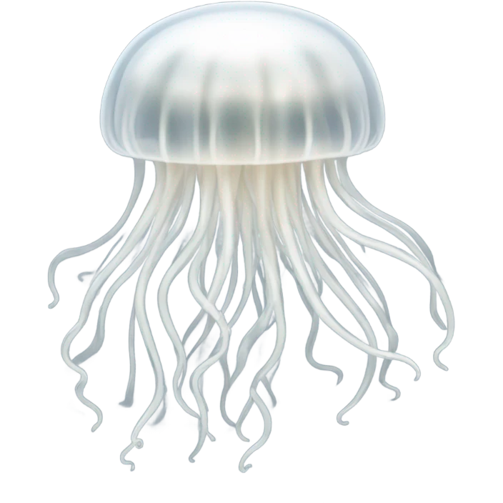 White jelly fish realistic  emoji