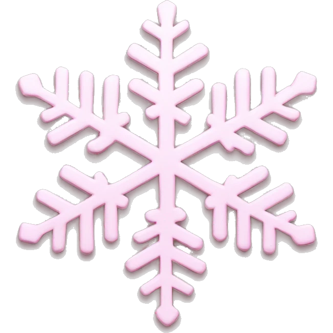 pale pink snowflake emoji
