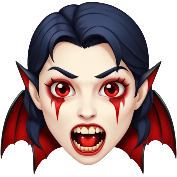 Sexy Vampire biting emoji