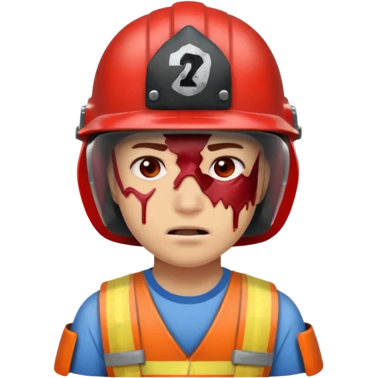 Person helmet accident emoji