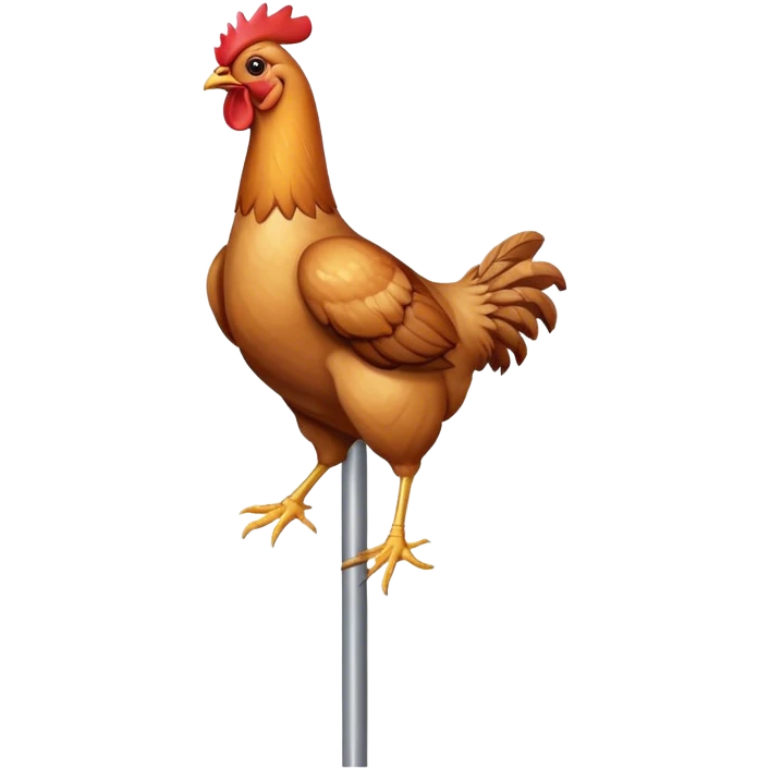 rotisserie chicken dancing on a pole emoji