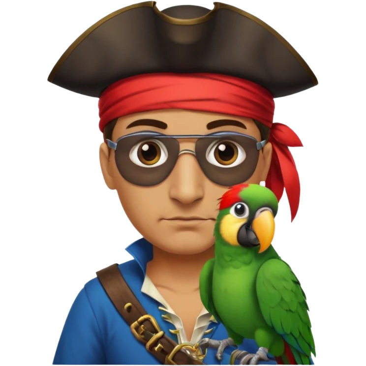 pirate and parrot emoji