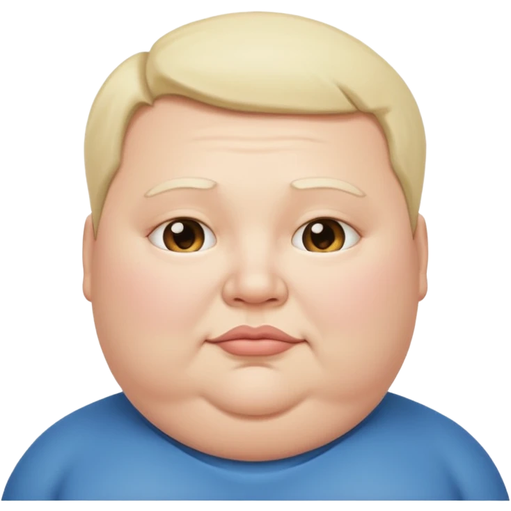 someone with a double chin and fat emoji