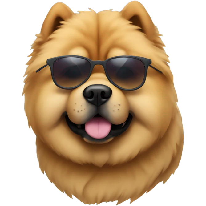 Chow chow with shades emoji