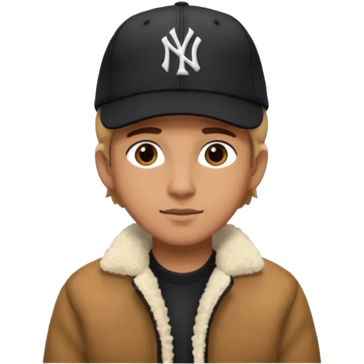 Cappellino New Era New York nero e persona con giubbotto di pecora emoji