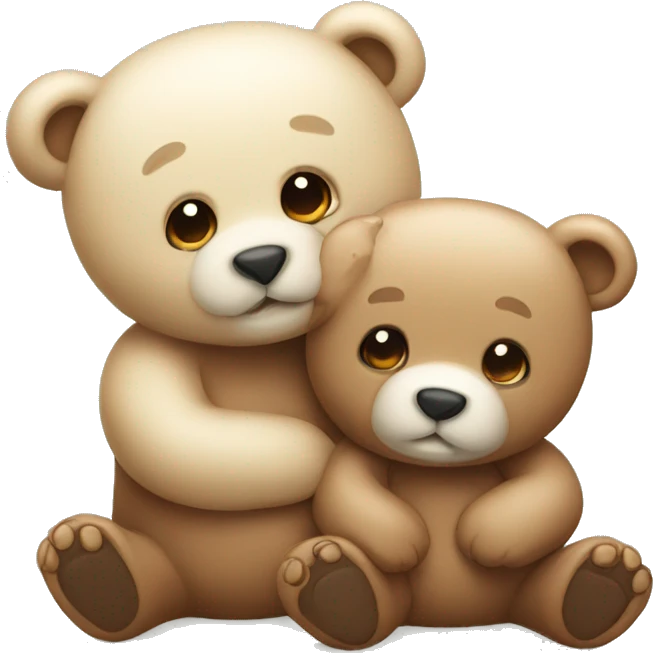 Cute bears like friends emoji