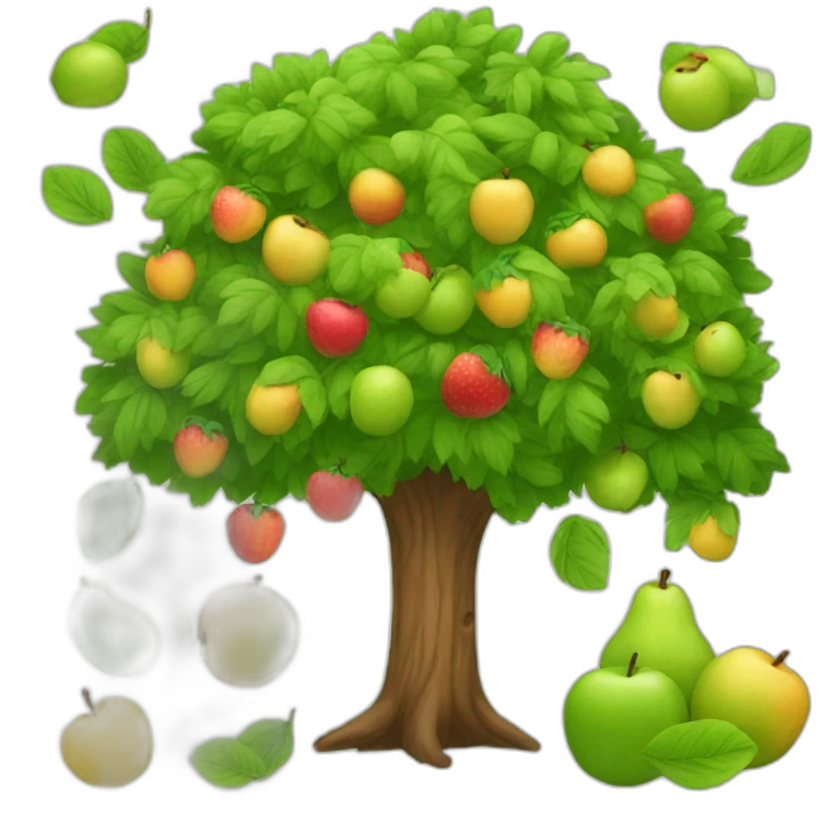 trees with fruits emoji