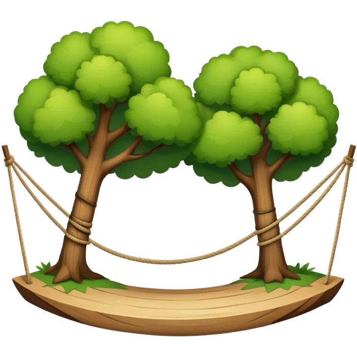 tightrope between two trees
 emoji