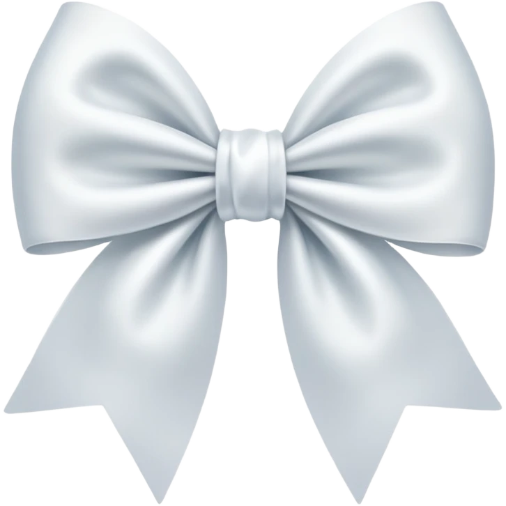 Blur white bow emoji