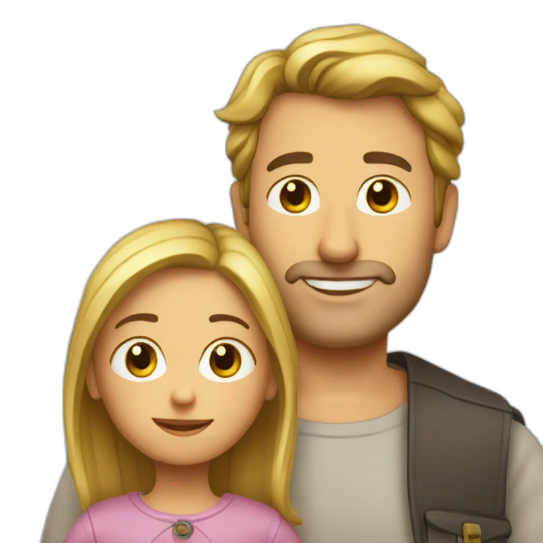 norman avec une petite fille emoji