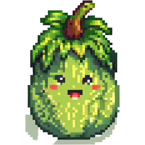 A cute and expressive zucchini emoji. emoji