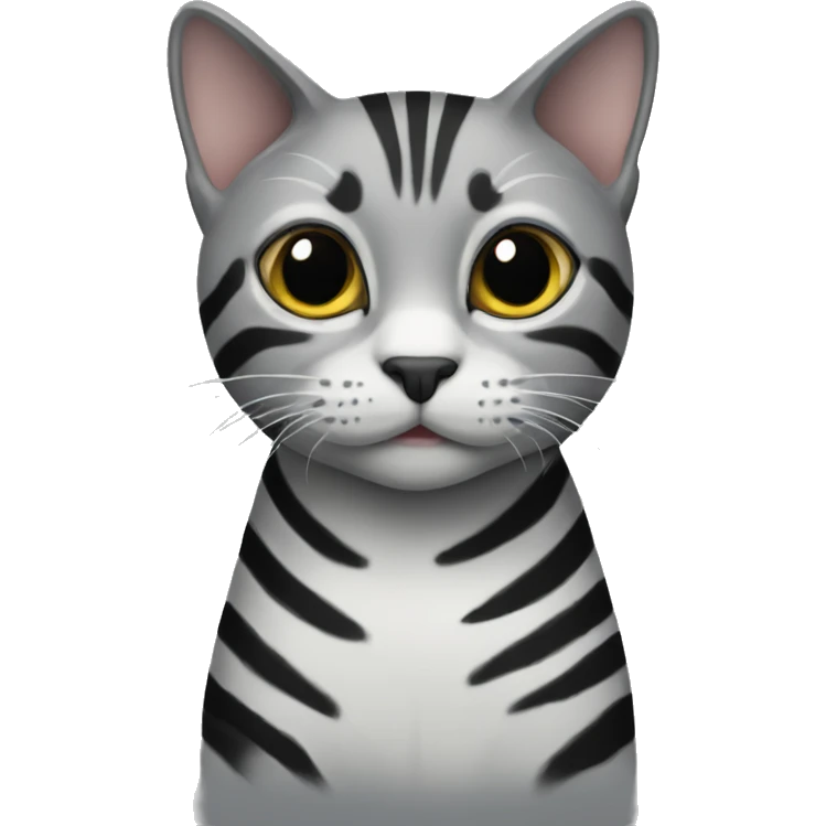 Cat grey with black stripes  emoji