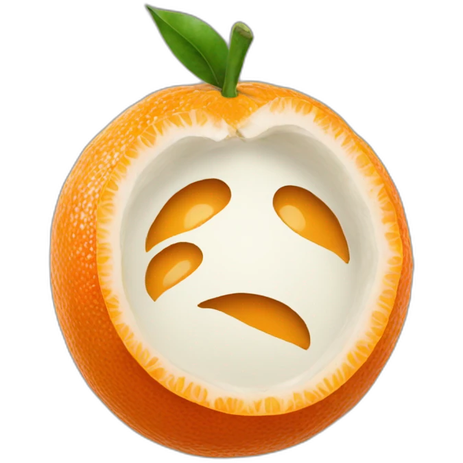 Clementine fruit emoji