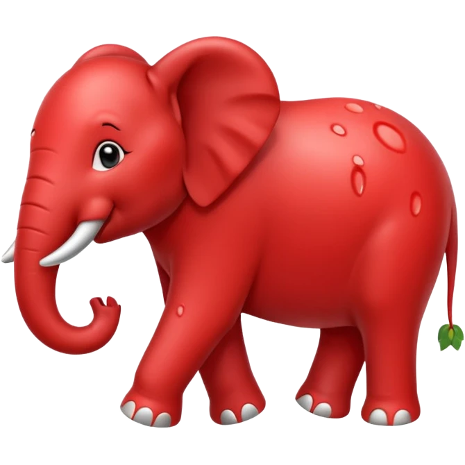 Red Strawberry Elephant  emoji
