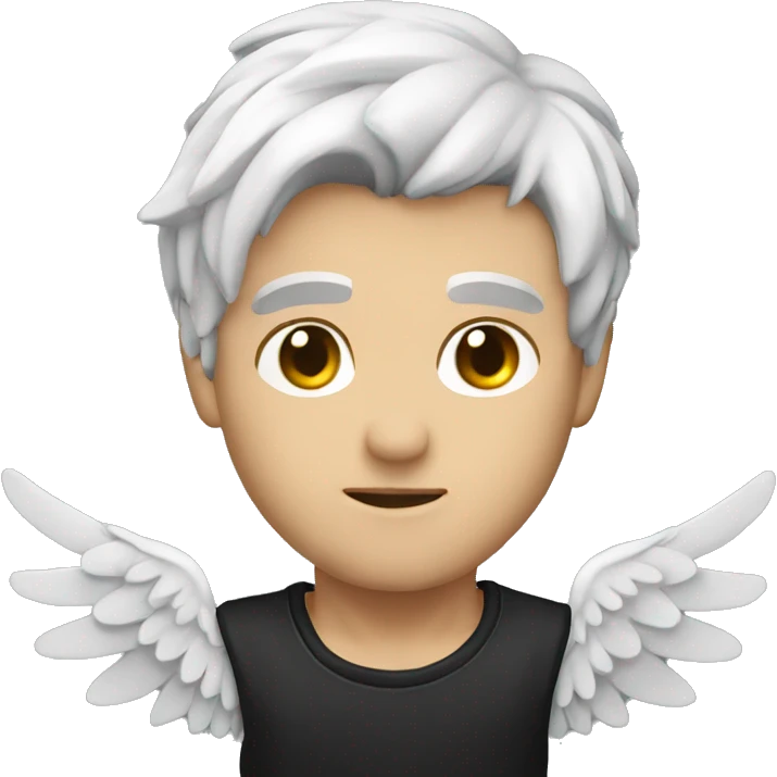 falling dark angel male white emoji